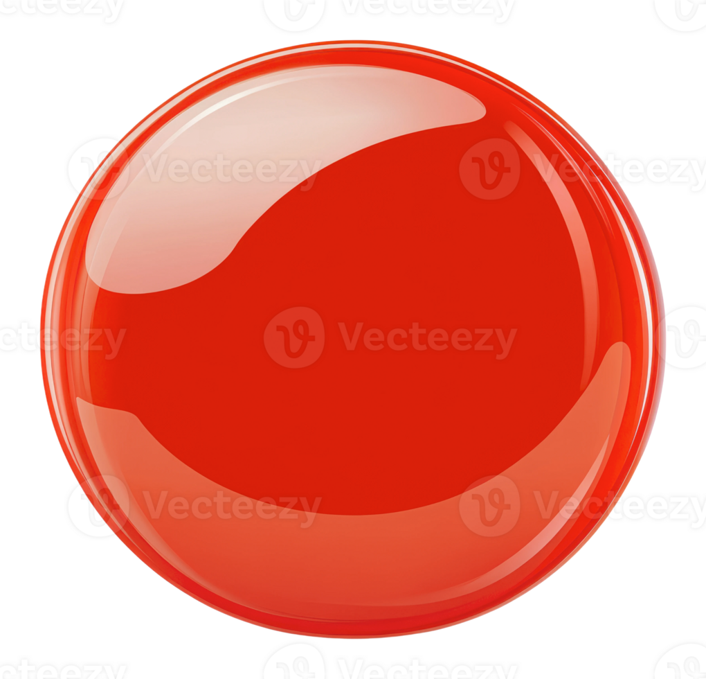 Vibrant red circle on a smooth surface png