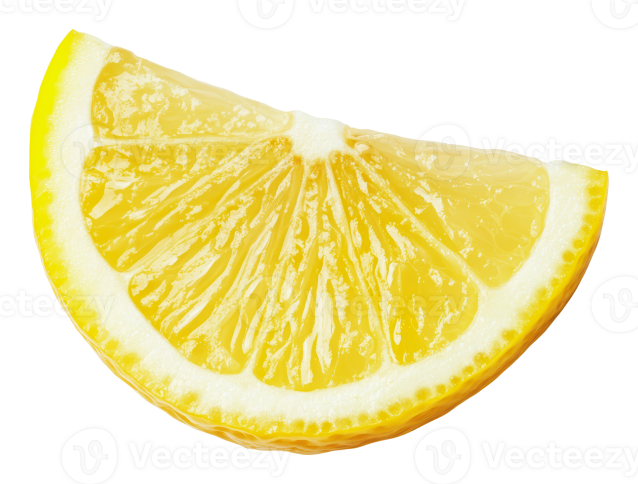 Fresh lemon slice showing juicy texture and color png