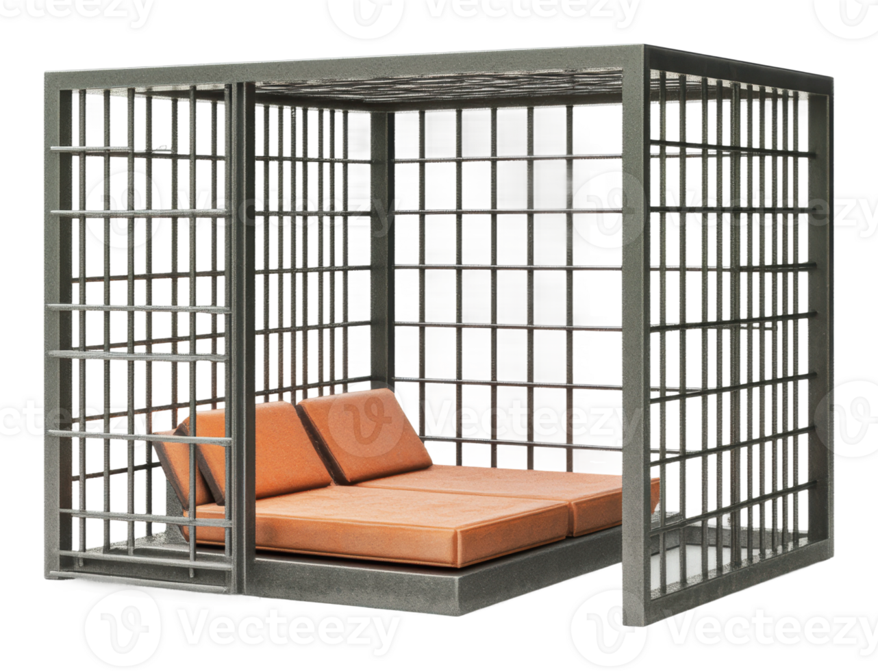 Unique modern design of an open seating structure png