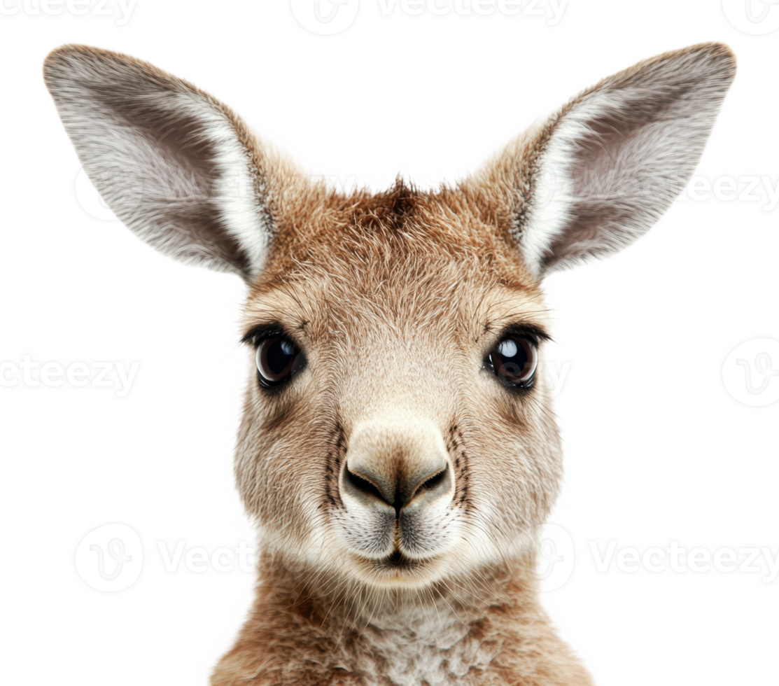 Kangaroo gazes directly at the camera in studio png