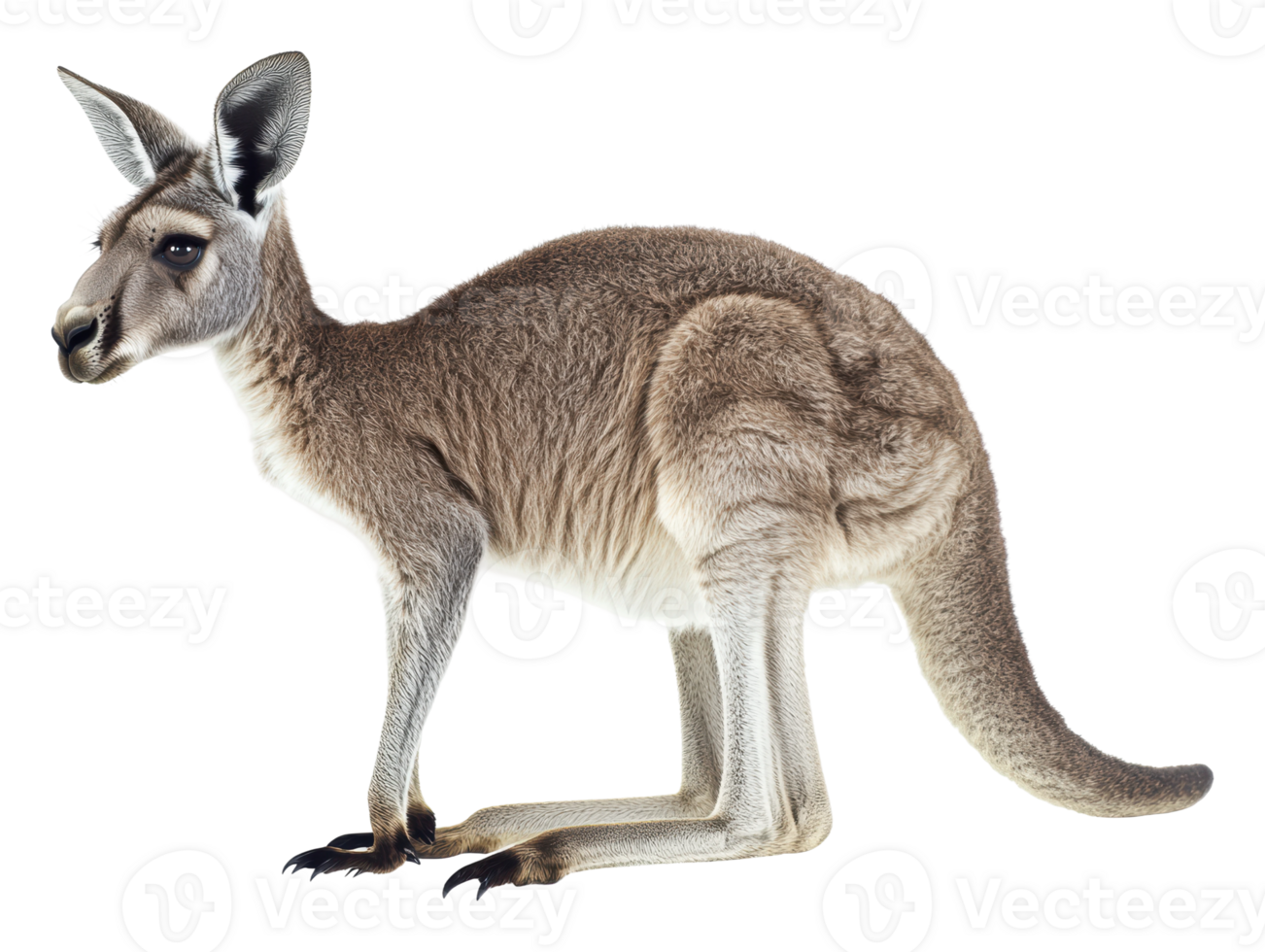 Kangaroo upright in a neutral stance png
