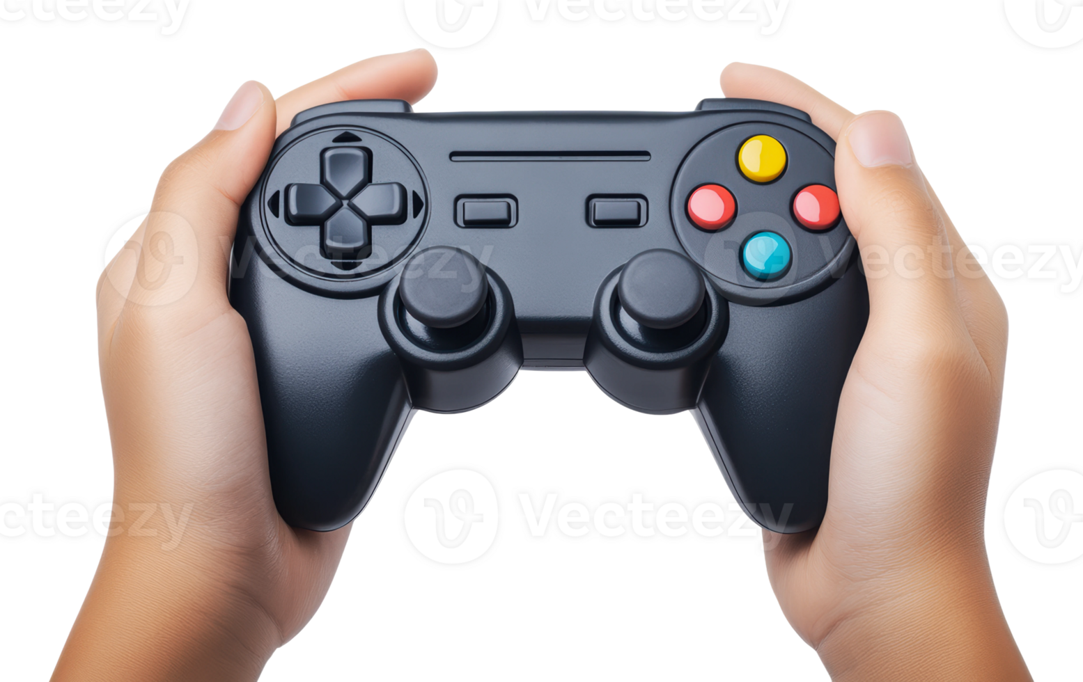Enjoying gaming with a handheld controller png