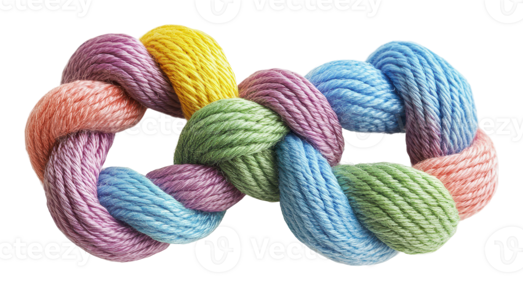 Colorful twisted yarns create a vibrant display png