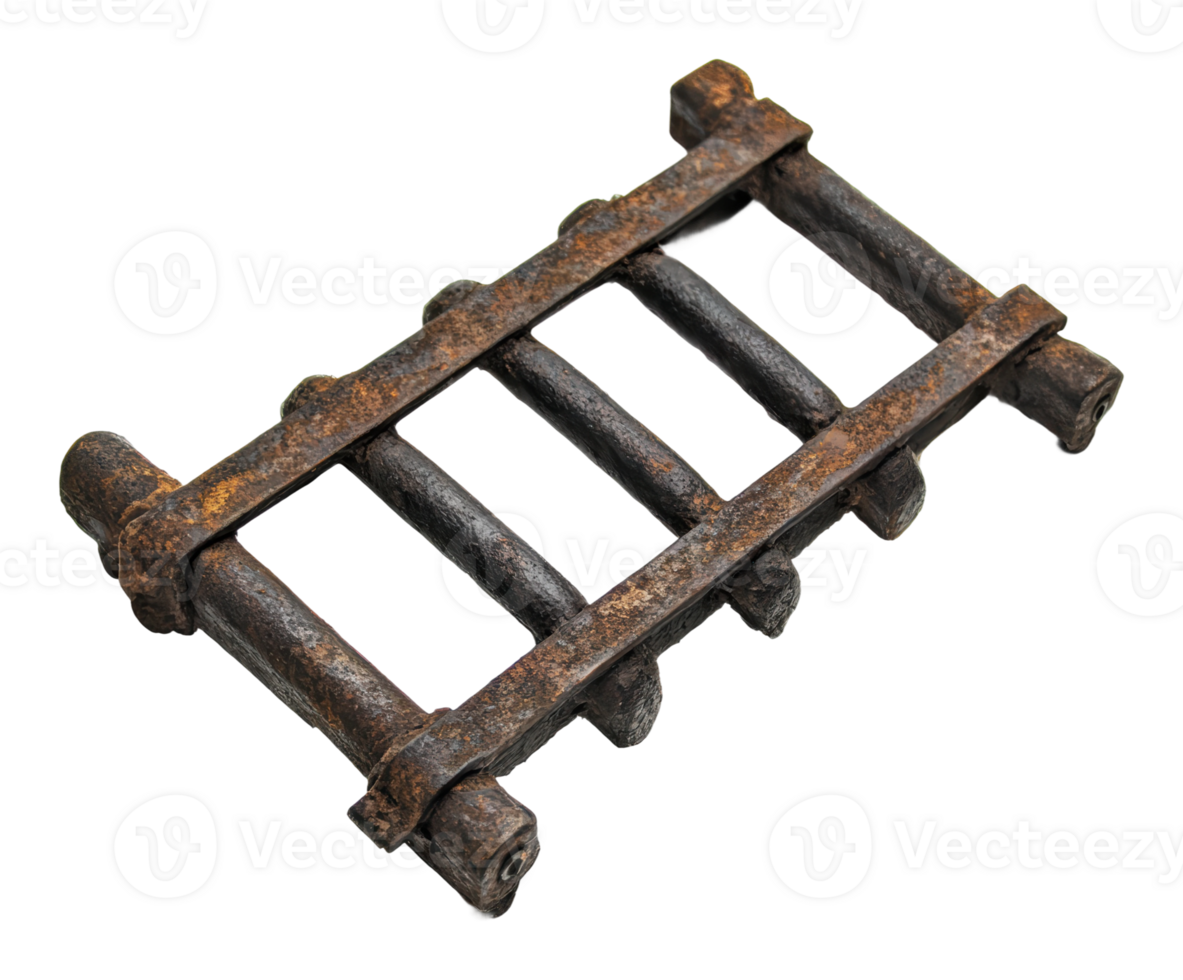 Crafted metal piece in decay png