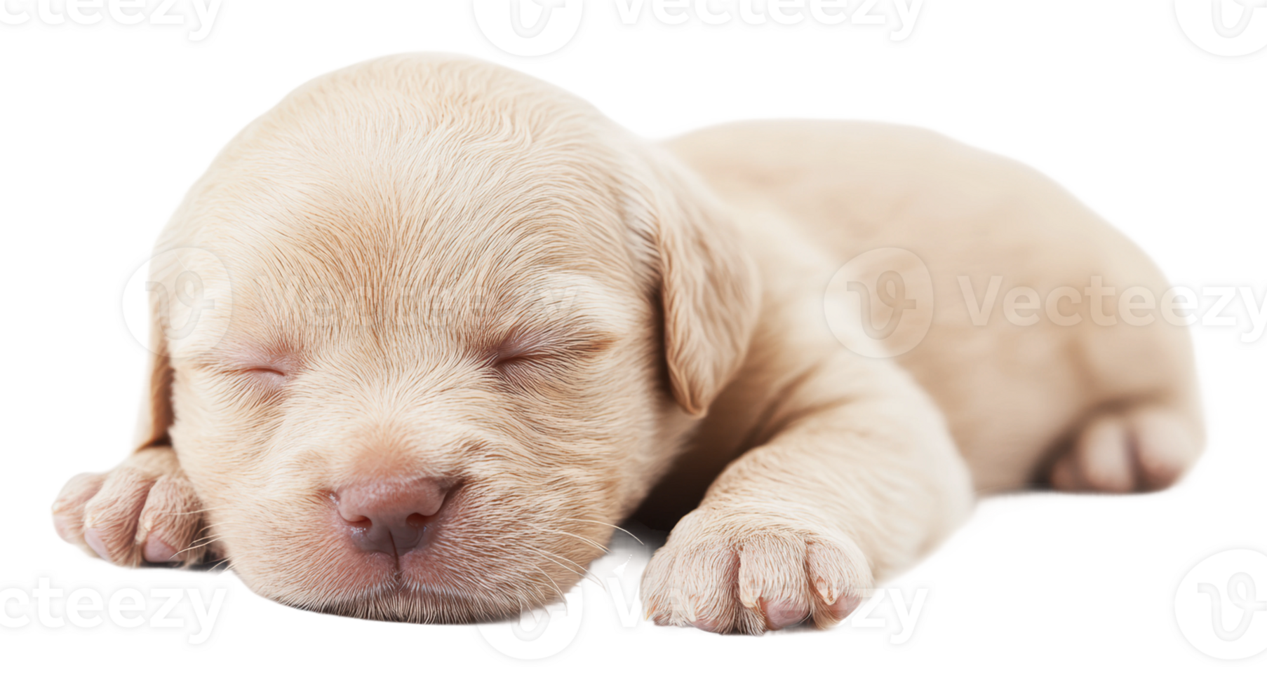 Sleeping light-colored puppy resting peacefully png