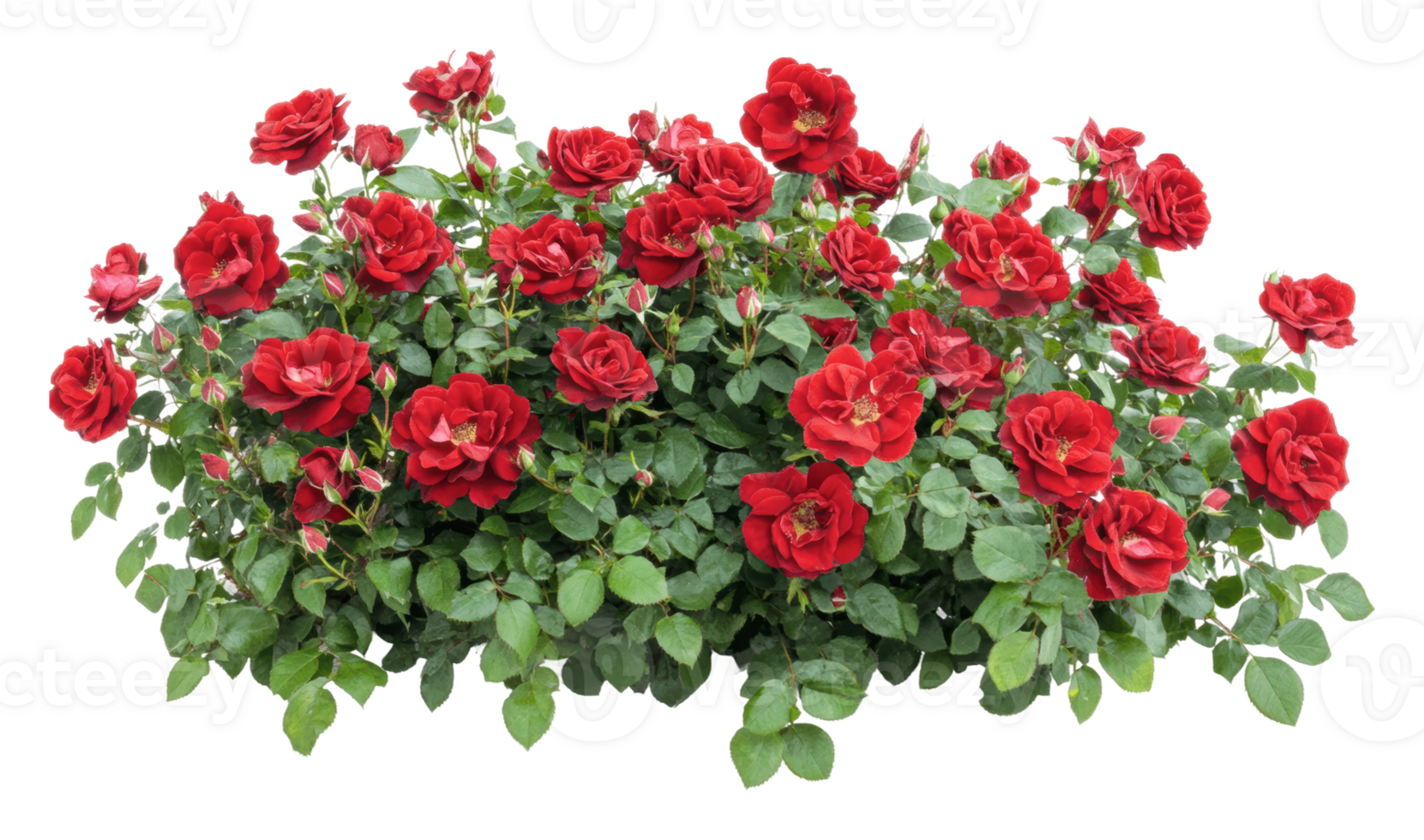 Blooming red roses in the garden png