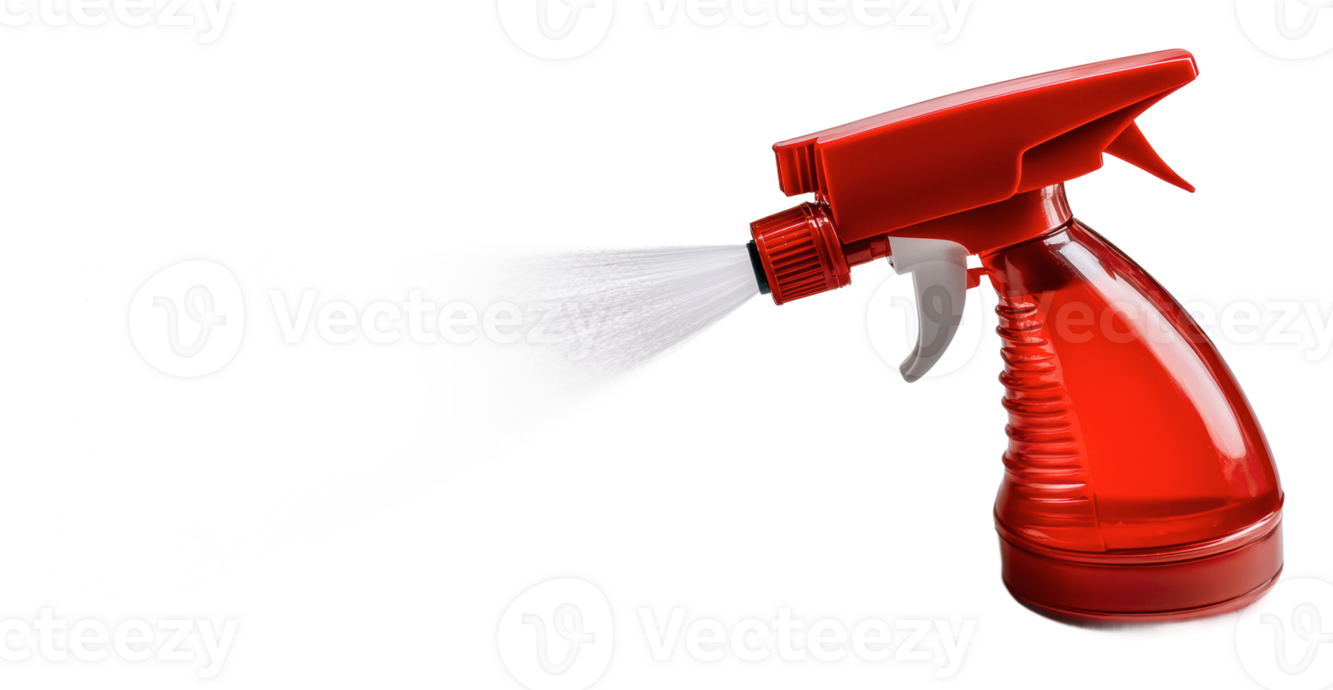 Red spray bottle for cleaning surfaces effectively png