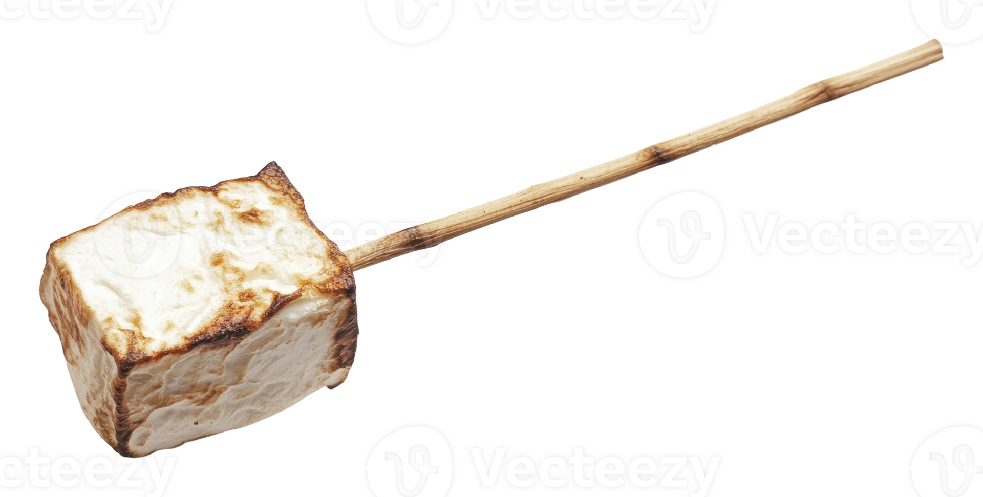 Perfectly roasted marshmallow on a stick png
