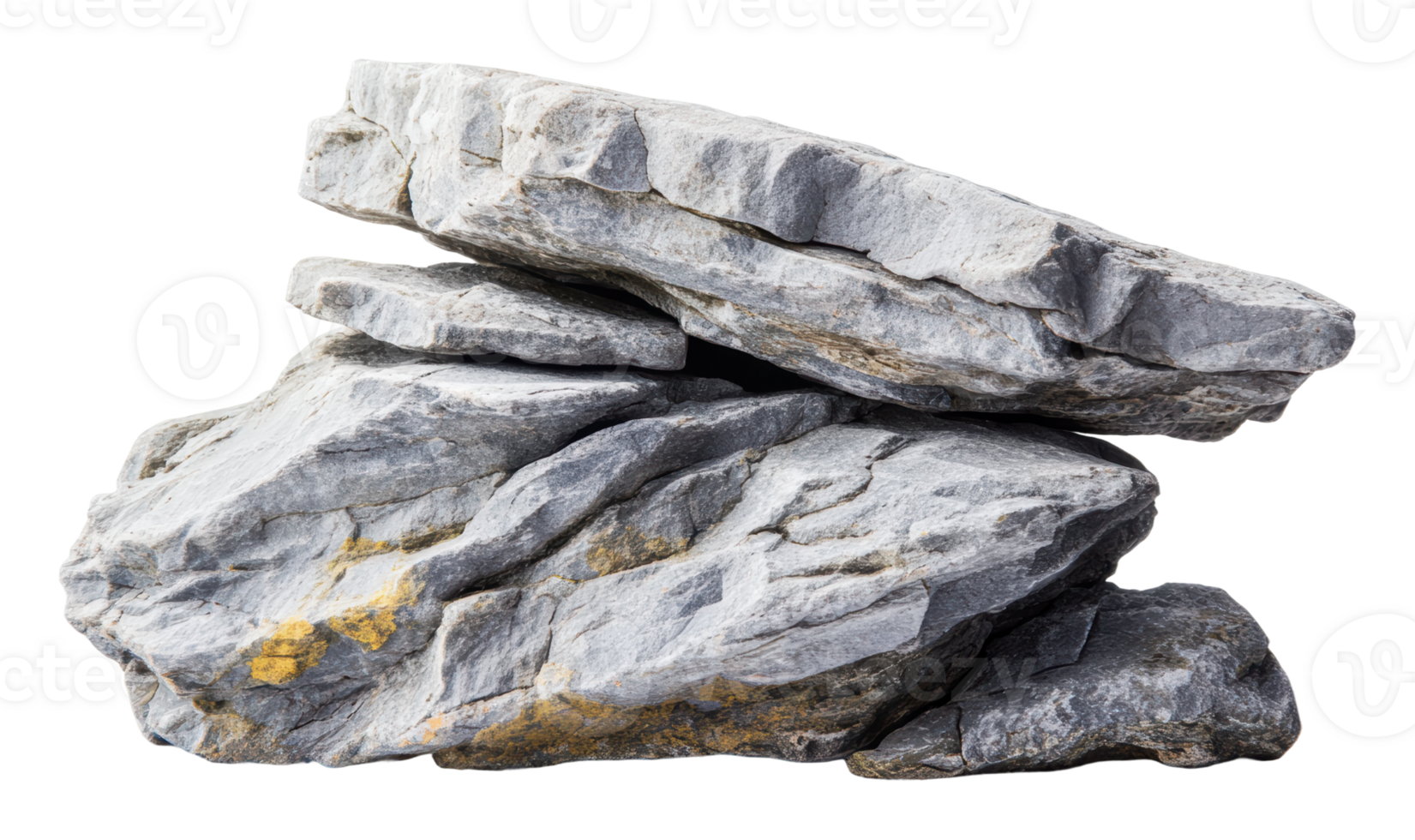 Natural stone formation stacked in unique shapes png