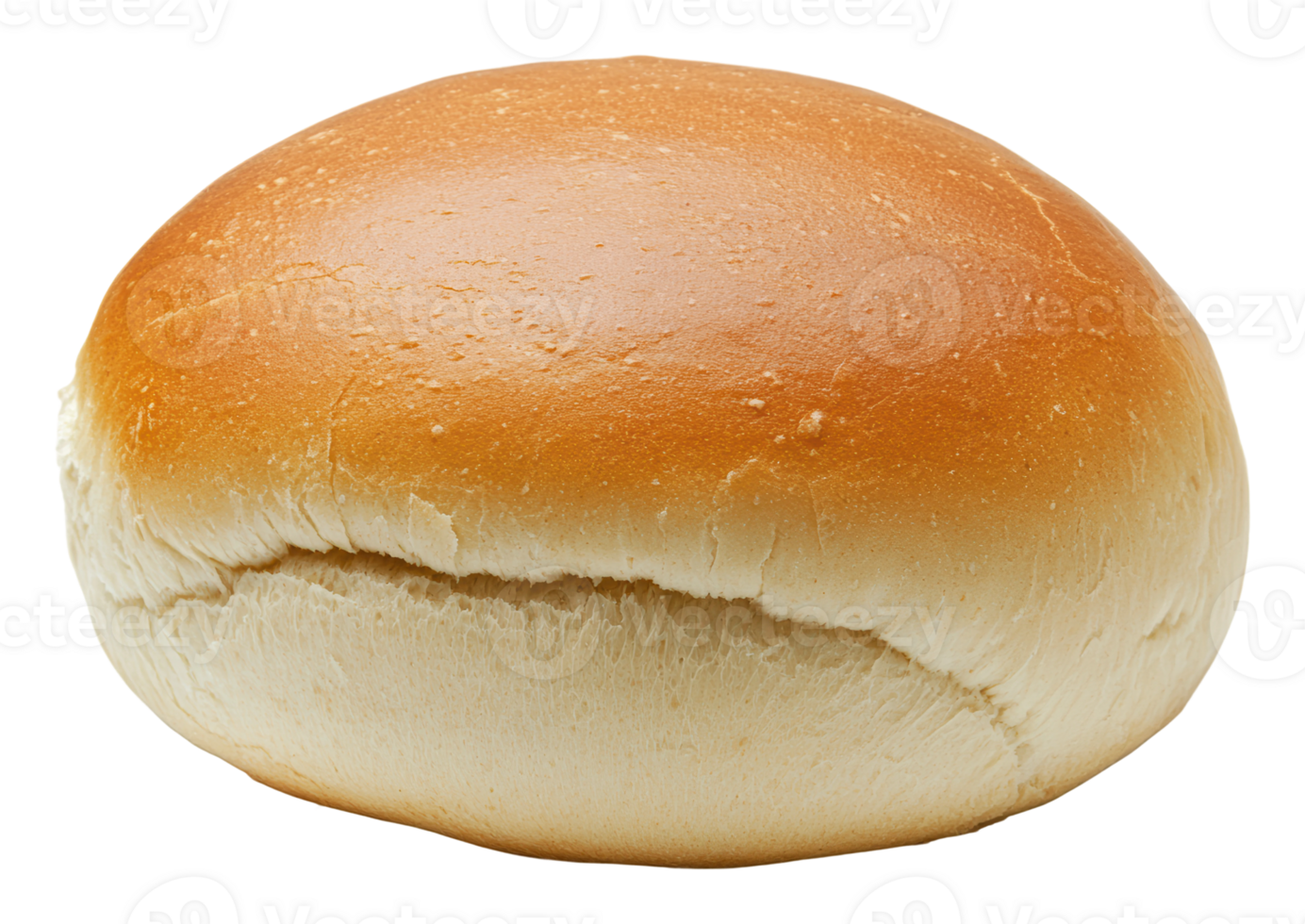 Freshly baked soft white bread roll ready to enjoy png