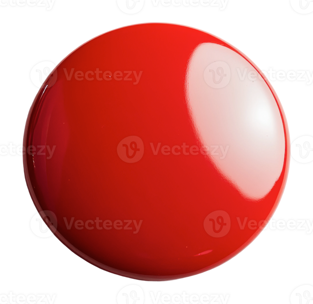 Bright red circular object on a smooth surface png