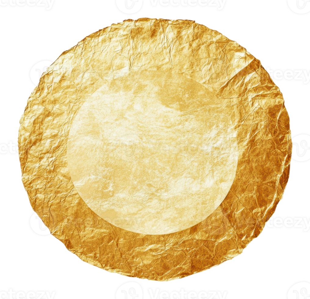 Golden textured surface with circular form png