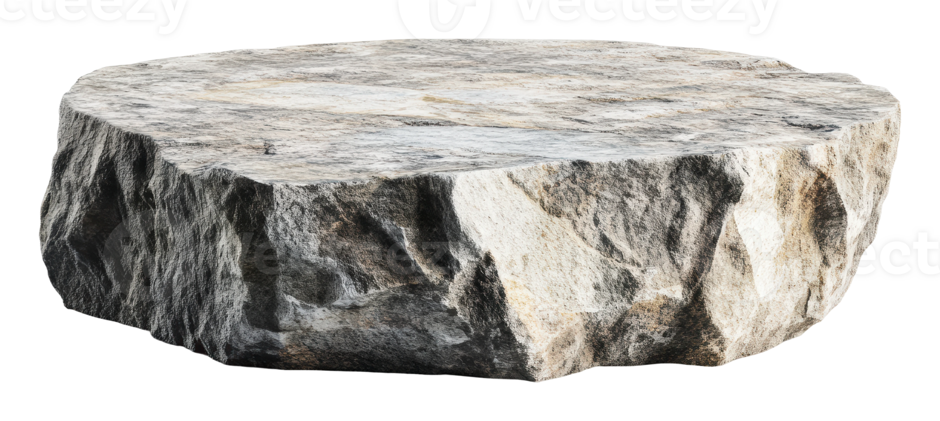 Large round stone with a rough texture in daylight png
