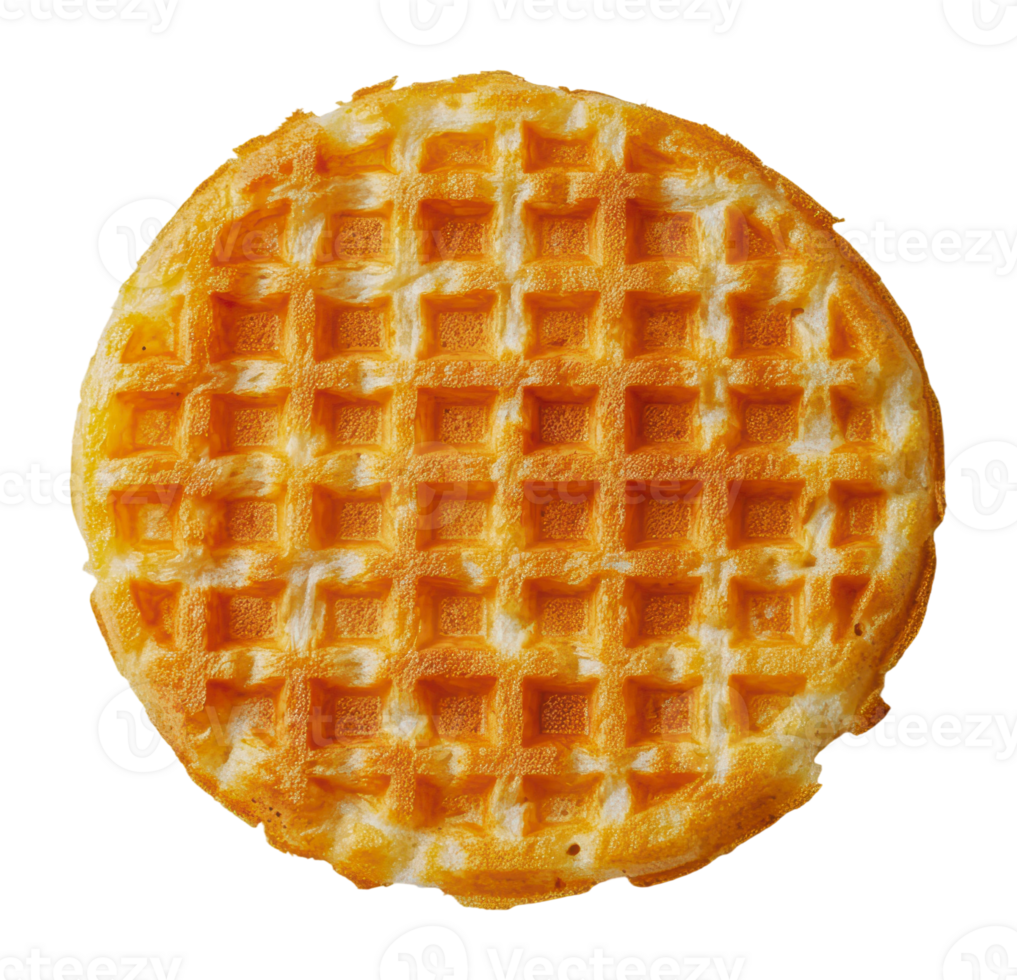 Perfectly golden waffle ready for topping png