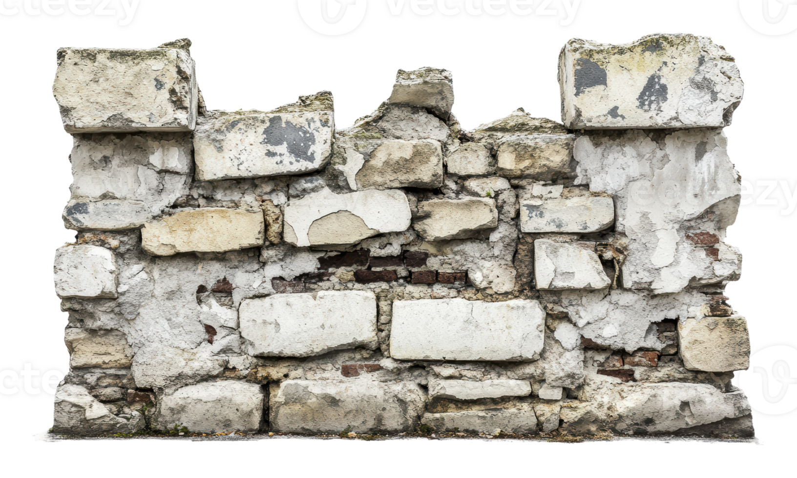 Weathered stone wall shows unique textures png
