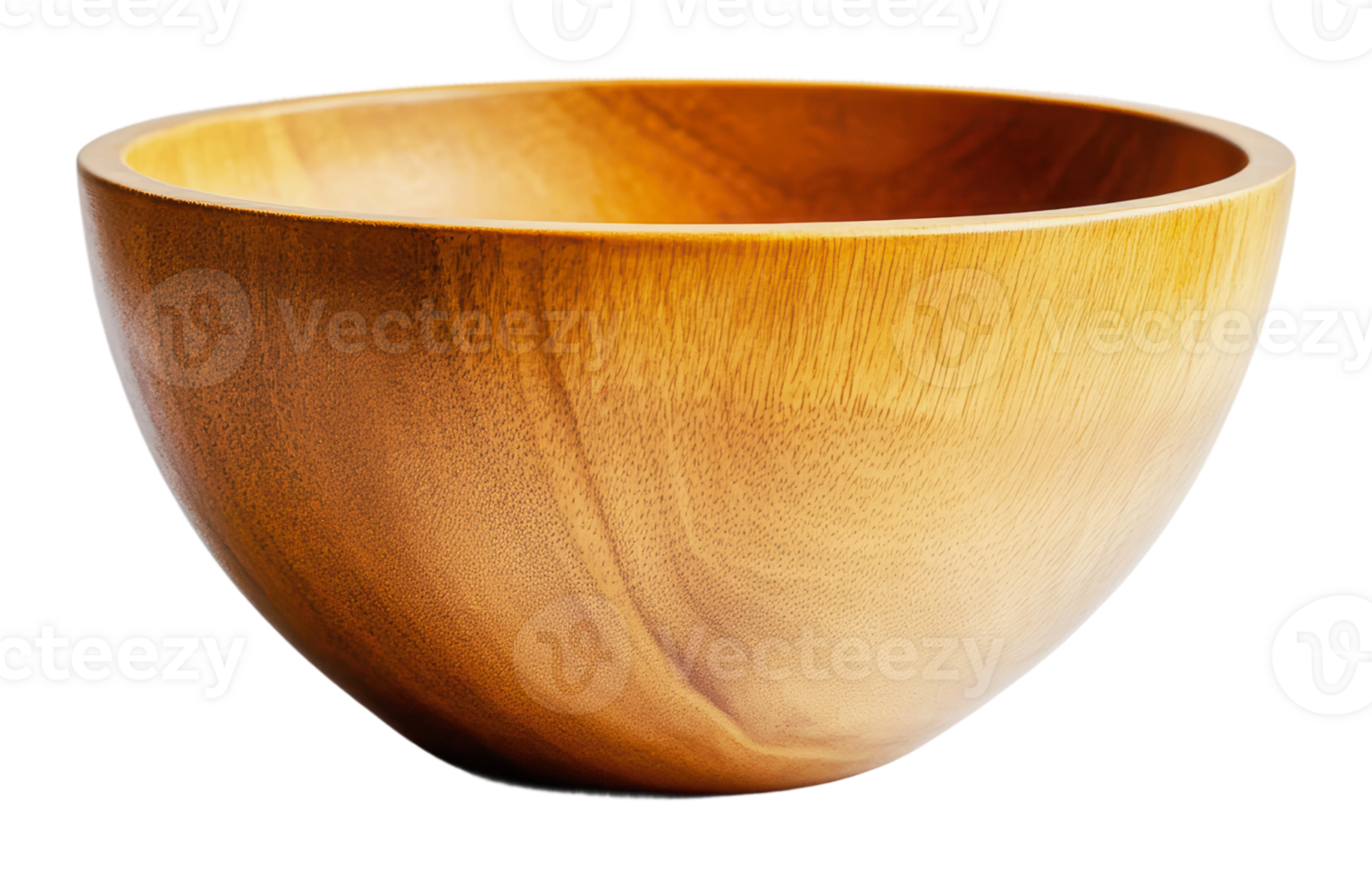 Elegant wooden bowl with natural charm png