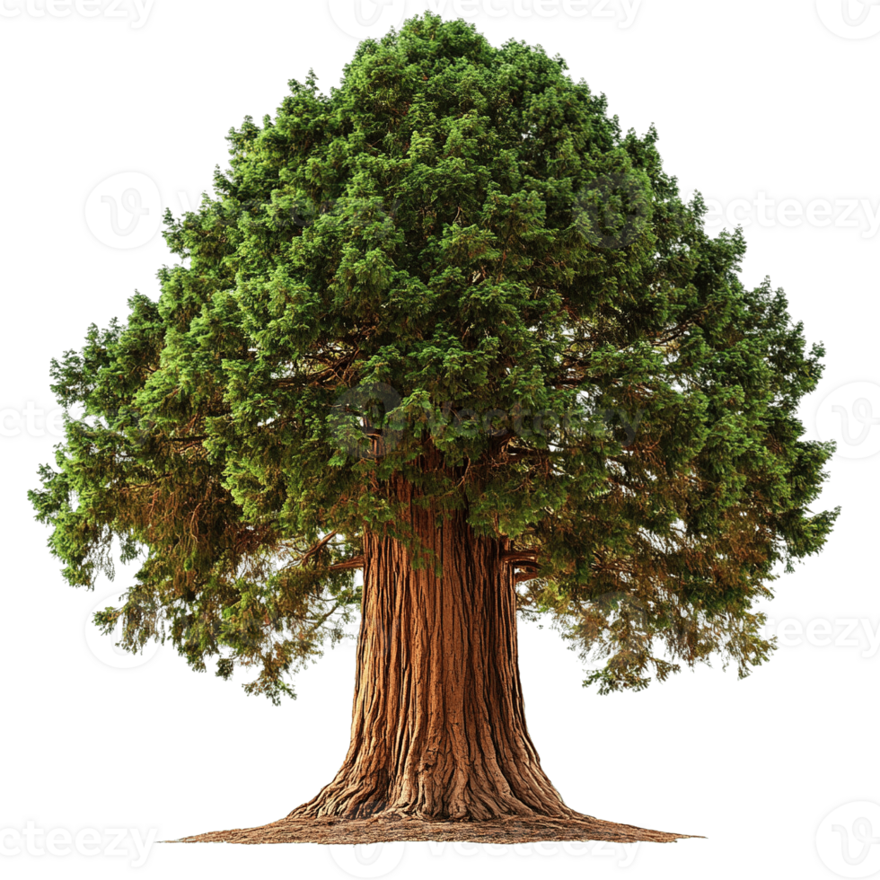 Grand Redwood Tree with Broad Branches and Dense Foliage Isolated png