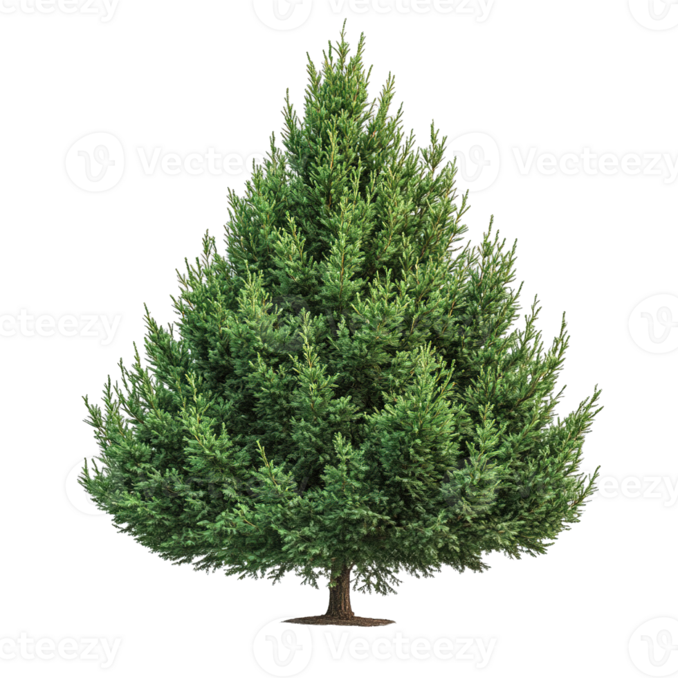 Evergreen Cedar with Thick Canopy and Graceful Growth on Transparent Background png