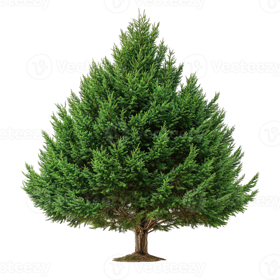 Cedar Tree Highlighting Deep Green Canopy and Elegant Form Isolated on Transparent Background png