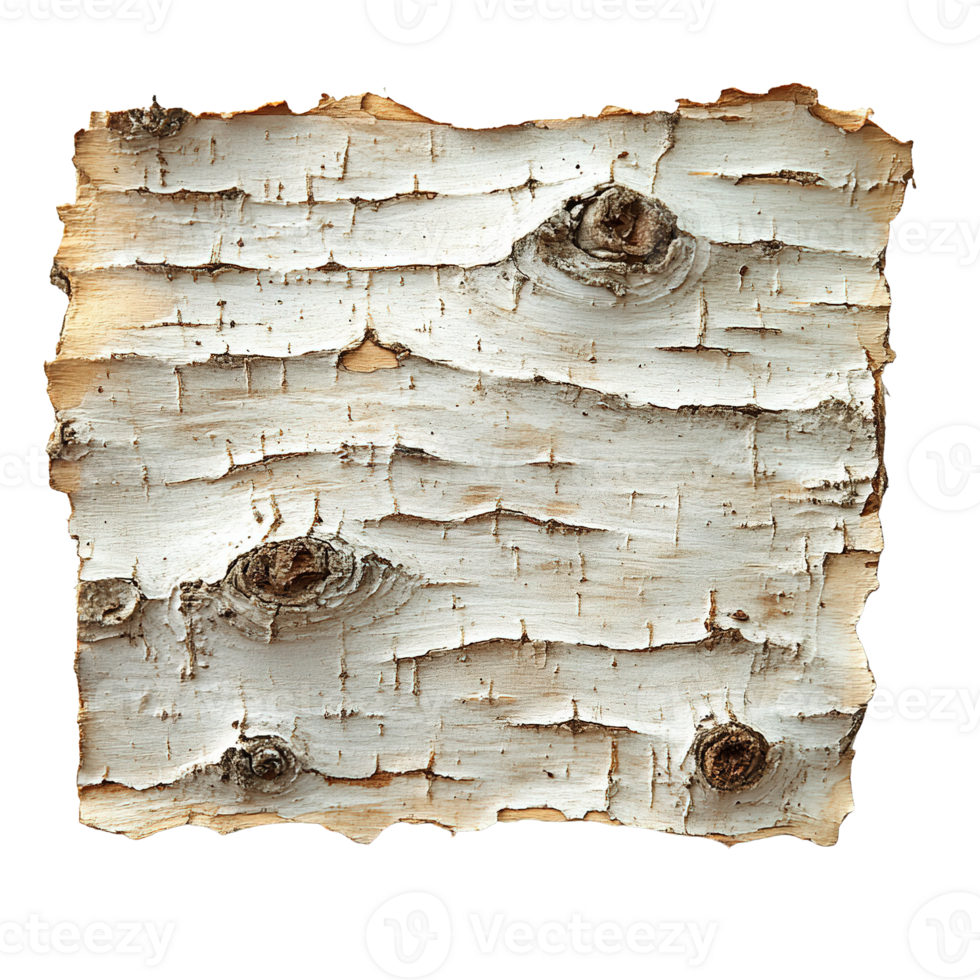 Close-Up of White Birch Bark with Horizontal Lenticels png