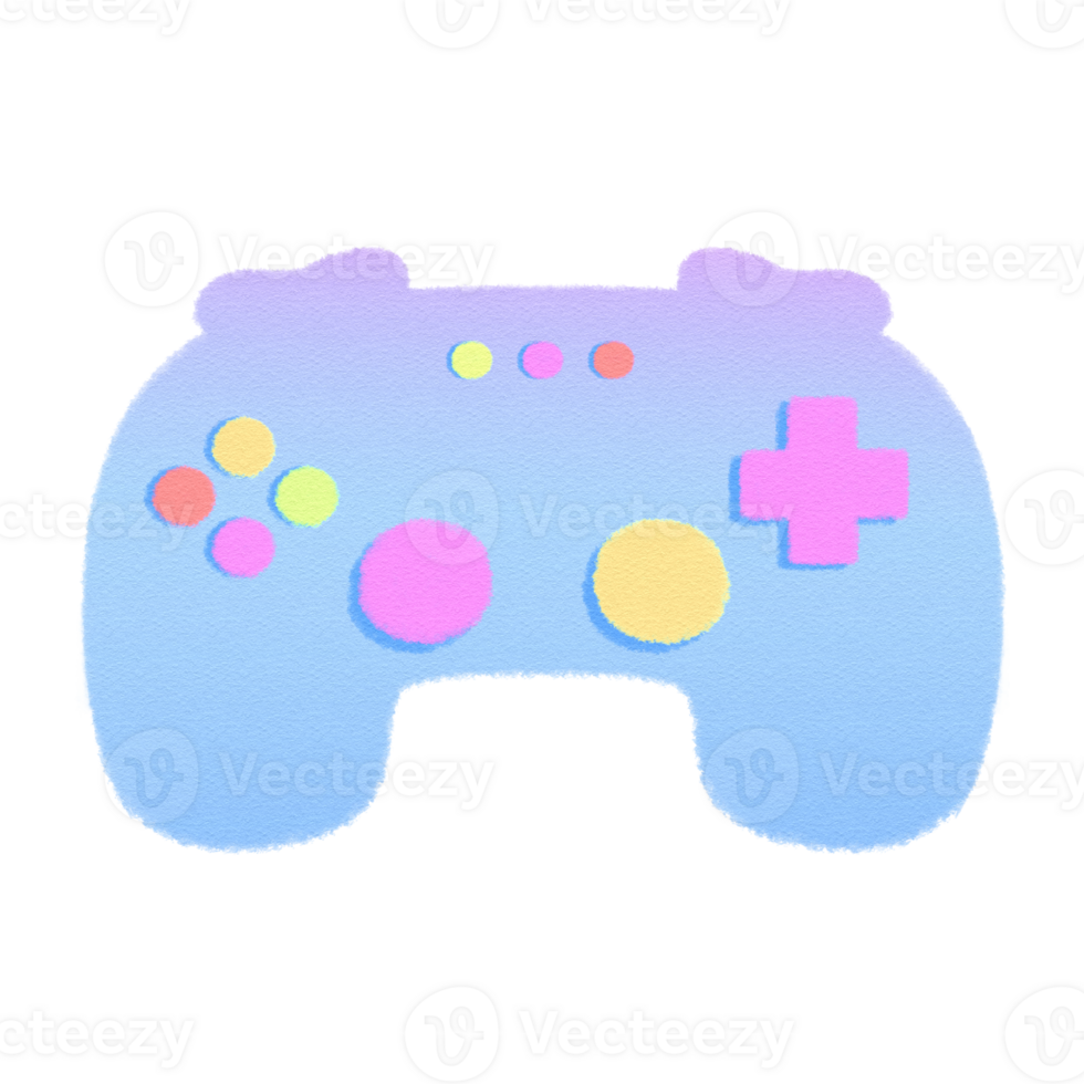 Vaporwave Blue Joy control Joy game Retro style 90s 80s clipart isolated illustration hand drawn png