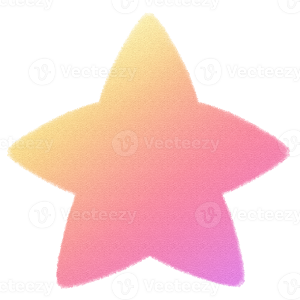 Vaporwave Pink Star Retro style 90s 80s clipart isolated illustration hand drawn png