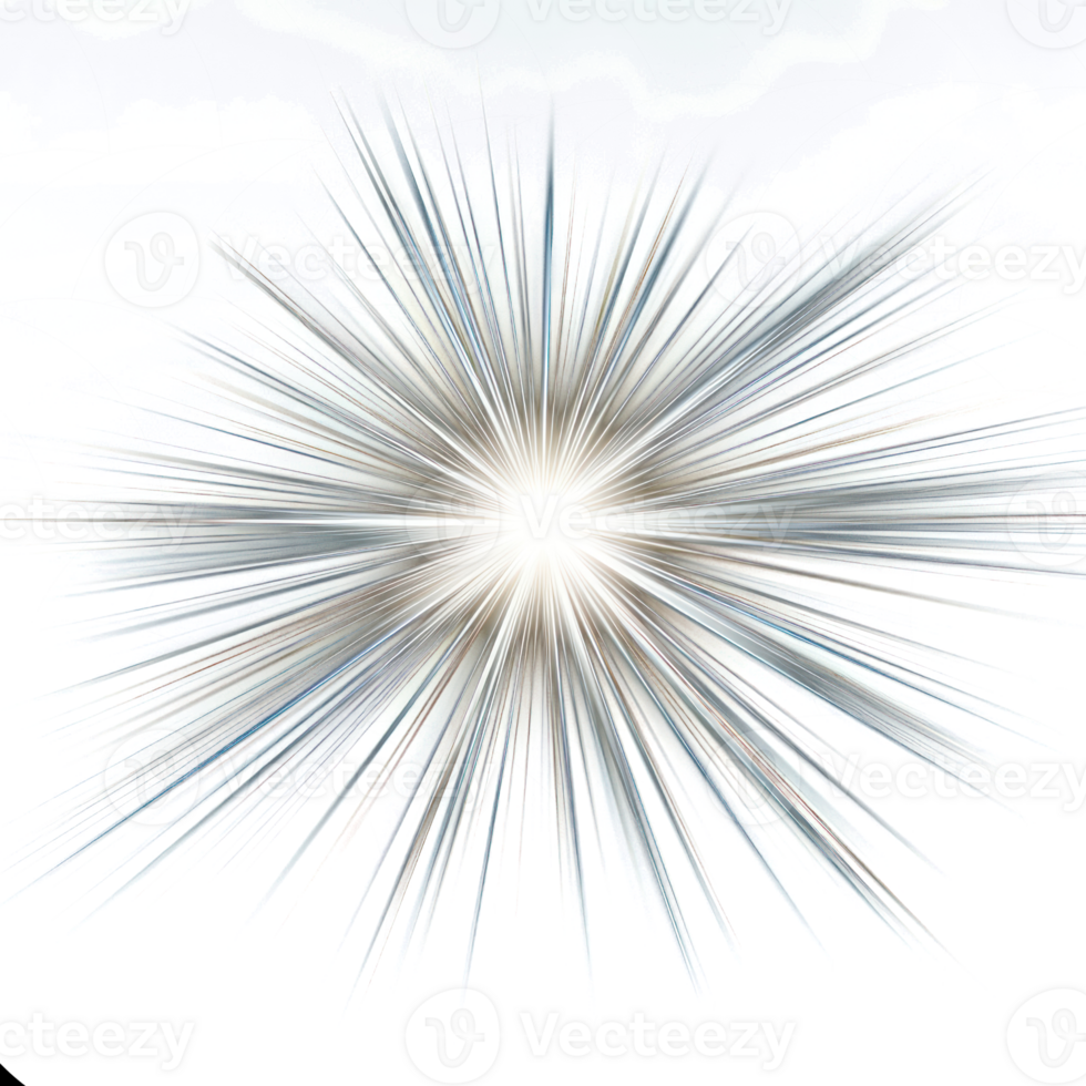 light burst from center, transparency background png