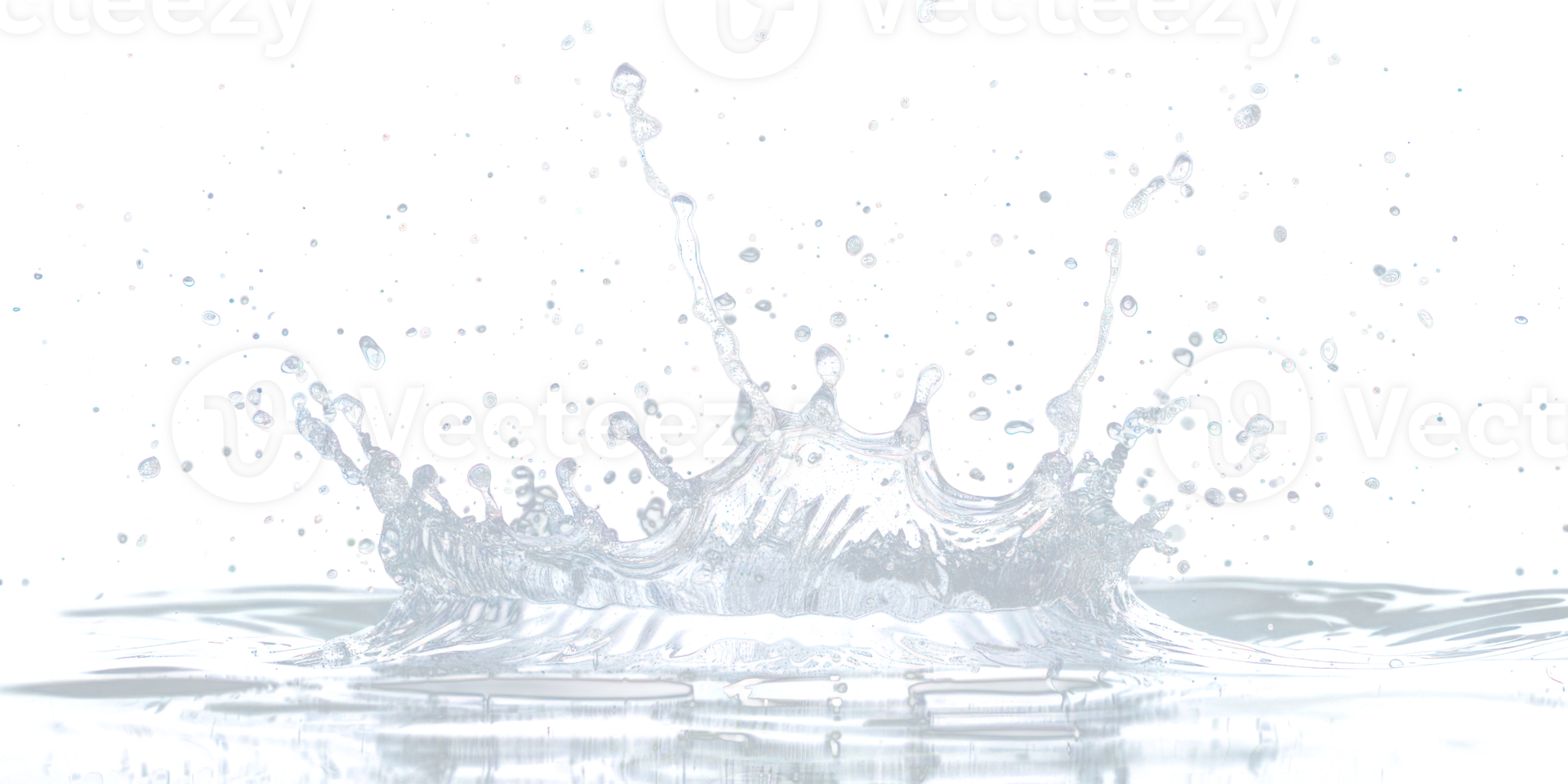 Water splash on transparency background png