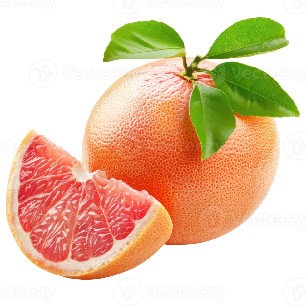 Grapefruit, clipping path isolate on transparency background png