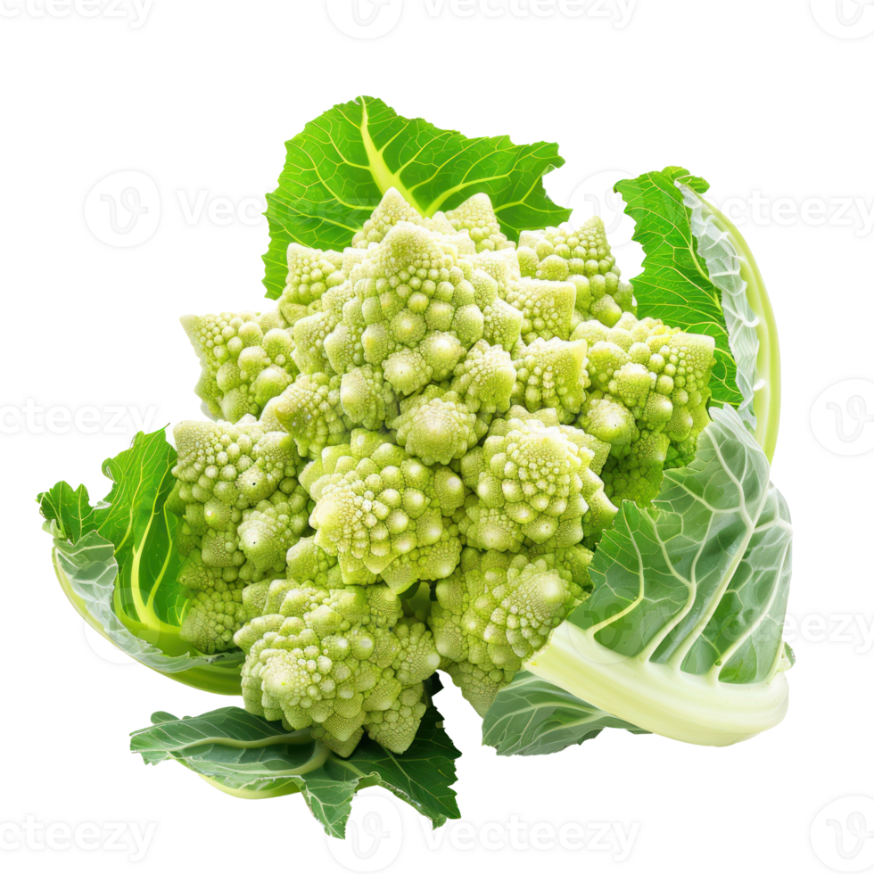 cauliflower broccoli, green, isolated on transparent background png