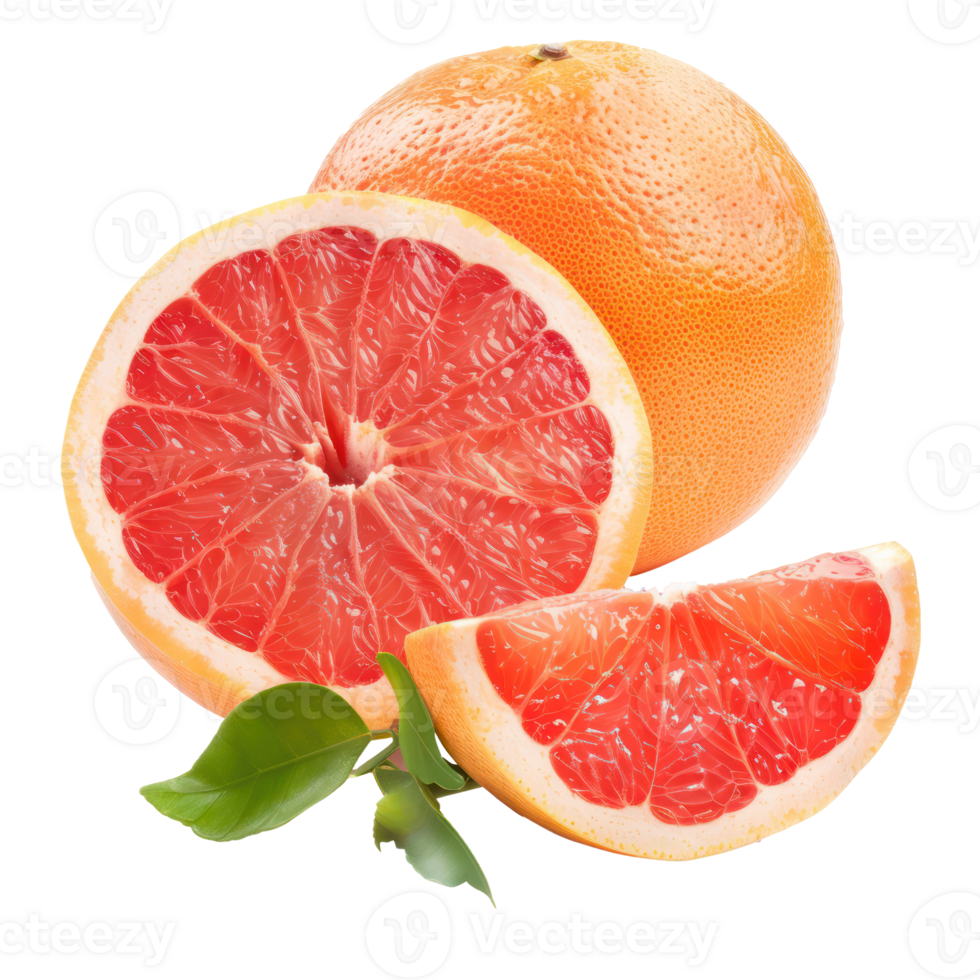 Grapefruit with a slice Grapefruit isolate on transparency background png
