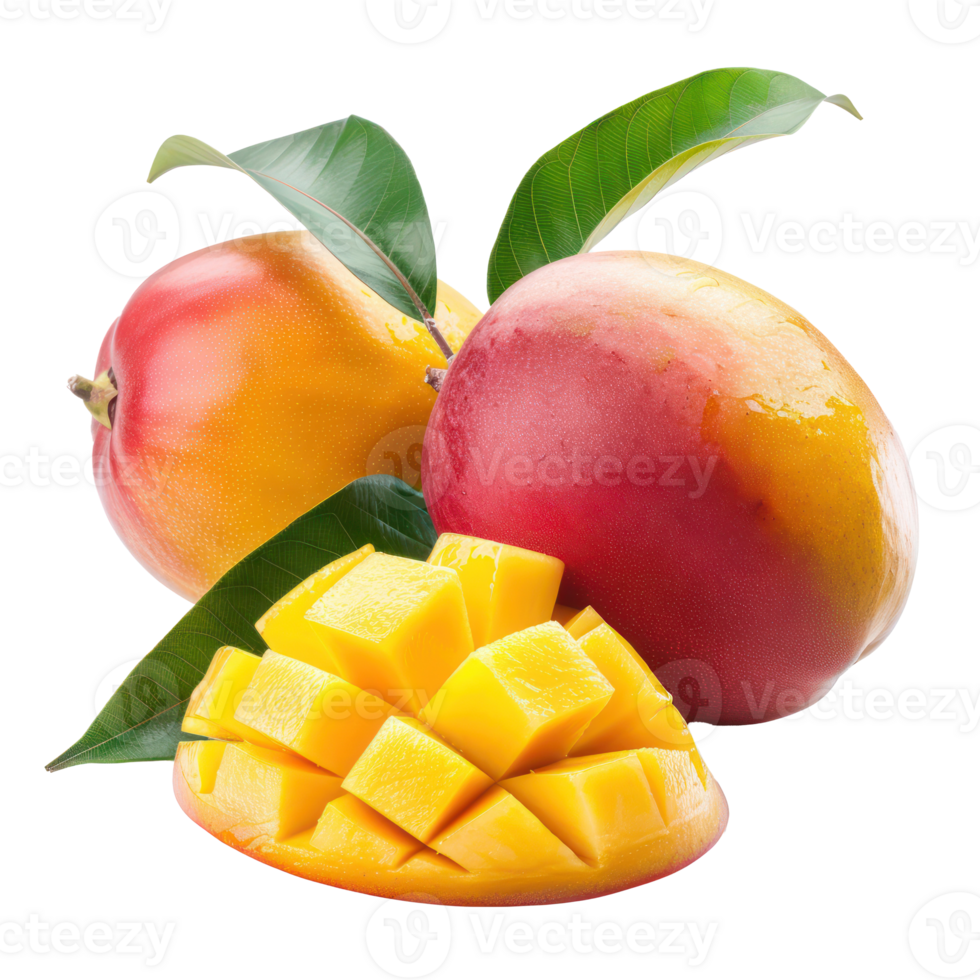 Mango with a slice Mango isolate on transparency background png