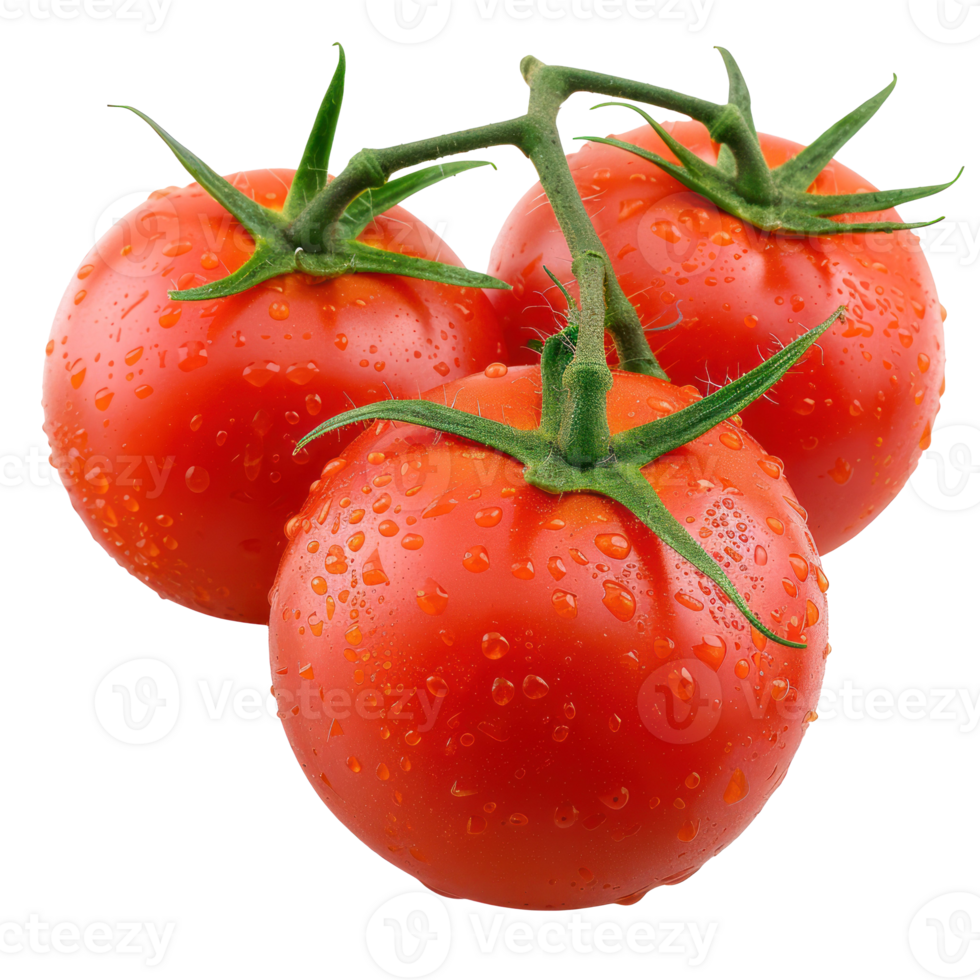 Tomatoes, clipping path isolate on transparency background png
