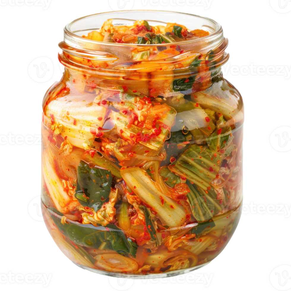 Jar of Kimchi isolate on transparency background png