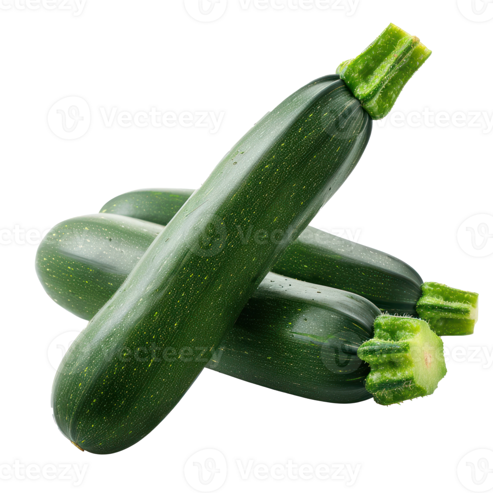 Zucchini, clipping path isolate on transparency background png