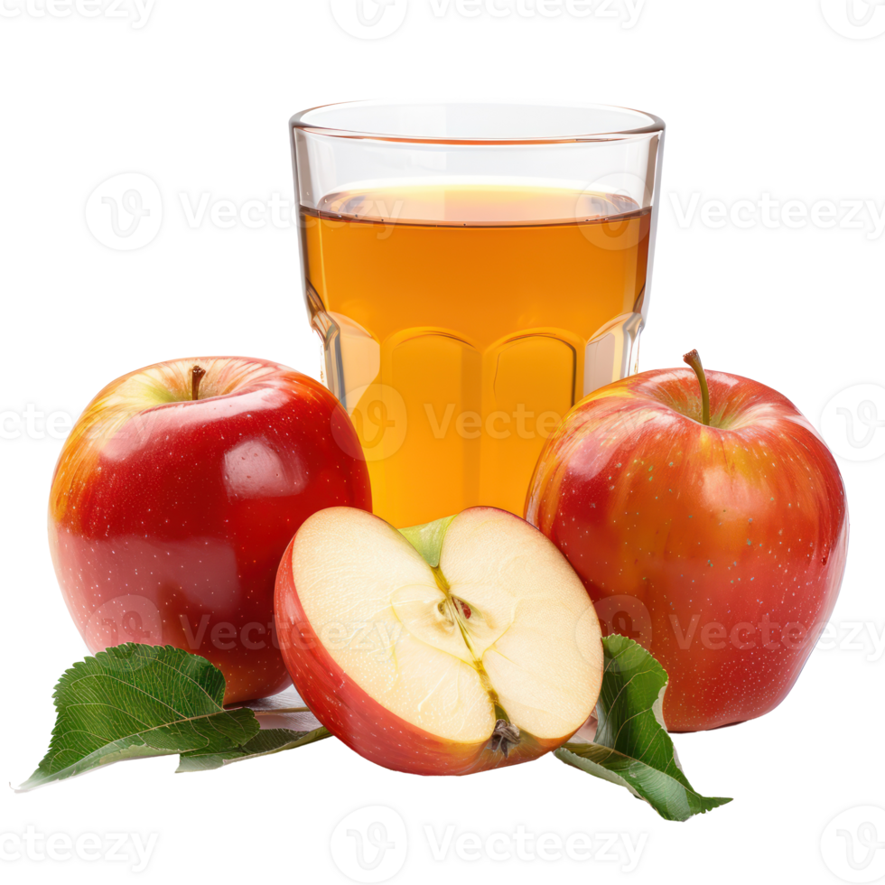 Apple juice front view isolate on transparency background png