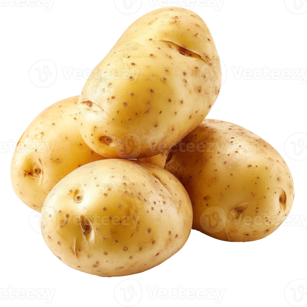 Potatoe, clipping path isolate on transparency background png