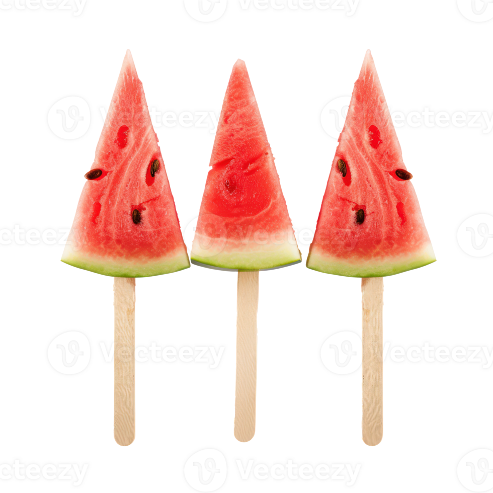Watermelon ice-cream on Sticks isolate on transparency background png