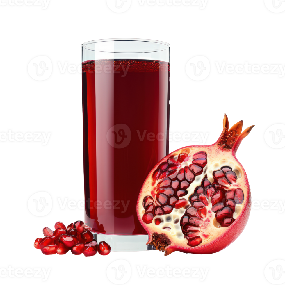 Pomegranate juice front view isolate on transparency background png
