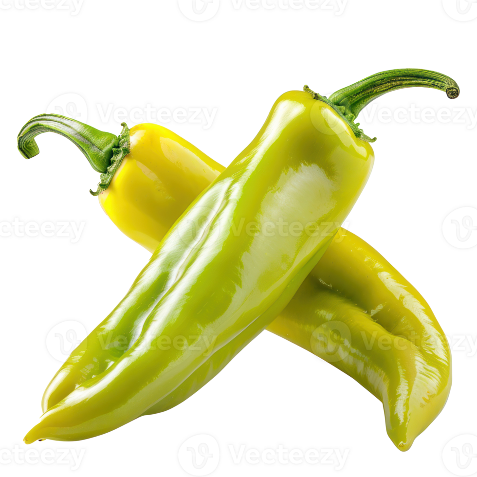 Anaheim Peppers, clipping path isolate on transparency background png
