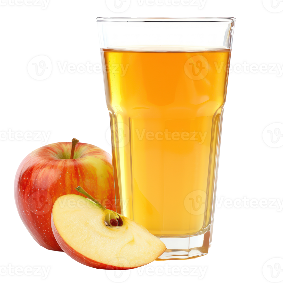 Apple juice front view isolate on transparency background png