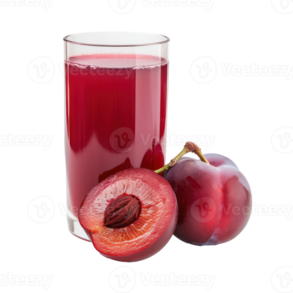 Plum juice front view isolate on transparency background png