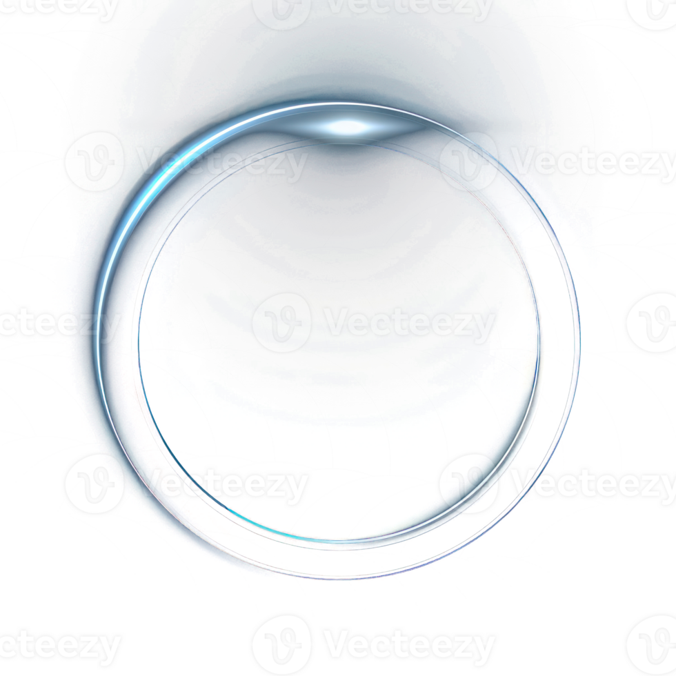 Glowing circle light ring on transparency background png