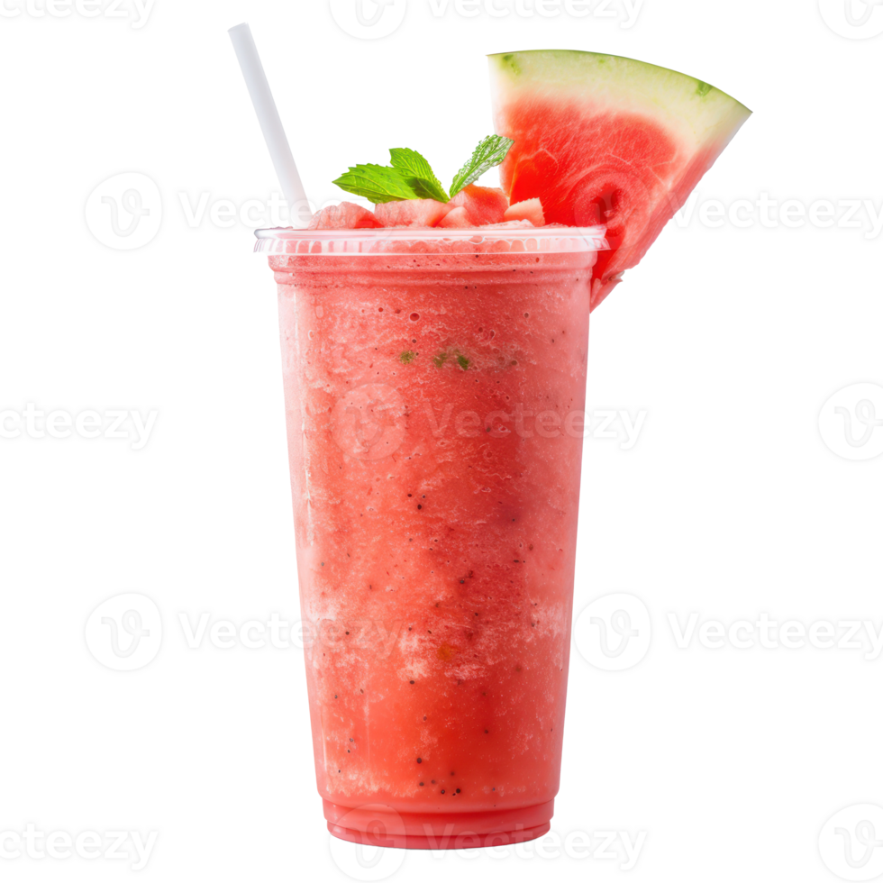 Watermelon Smoothie drink front view isolate on transparency background png