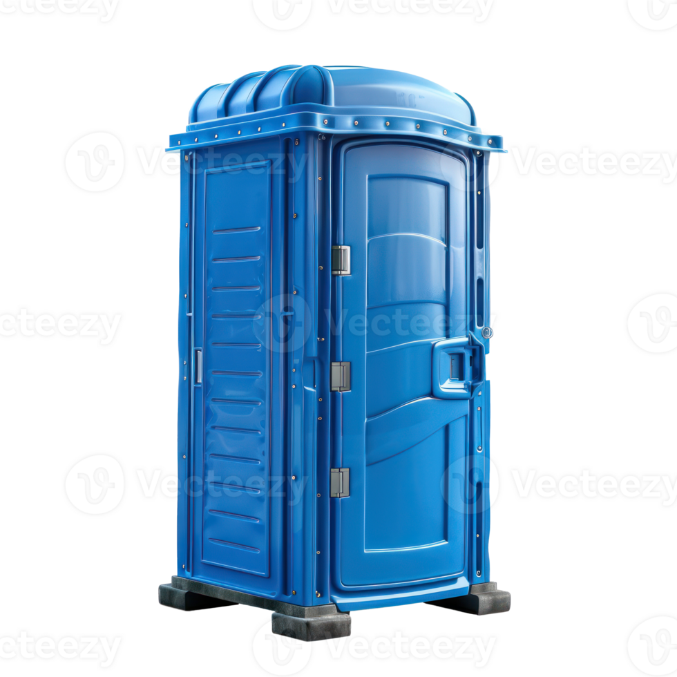 Portable plastic toilet or public facility side view isolate on transparency background png