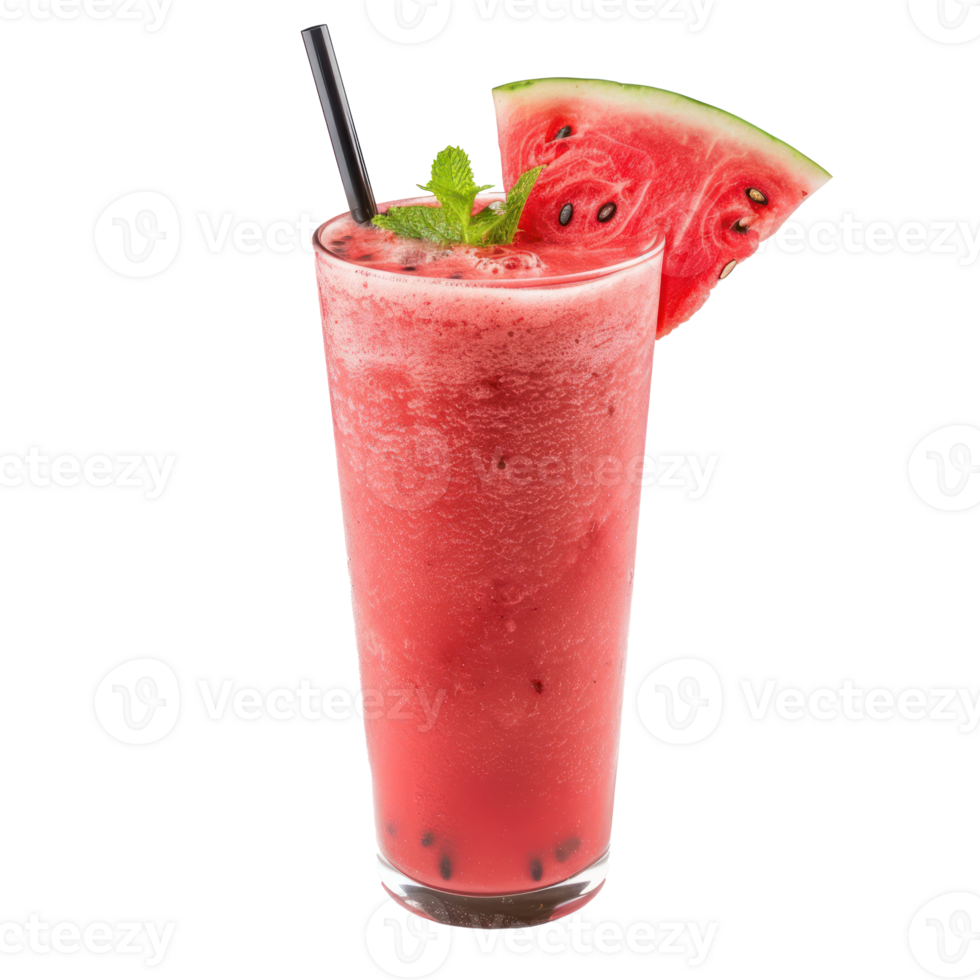 Watermelon Smoothie drink front view isolate on transparency background png