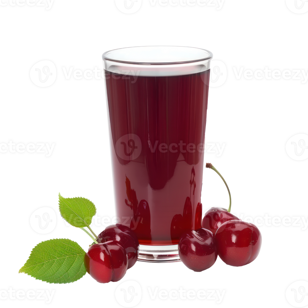 Cherry juice front view isolate on transparency background png