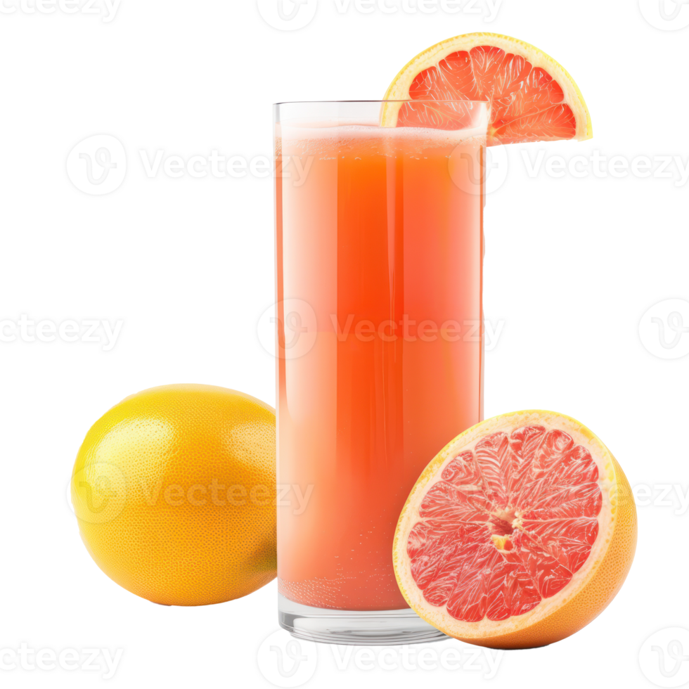 Grapefruit juice front view isolate on transparency background png