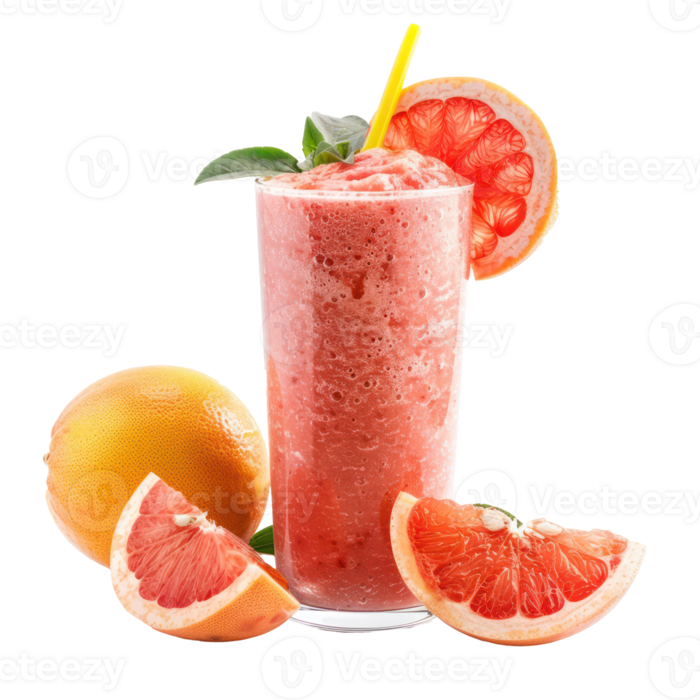 Grapefruit Smoothie drink front view isolate on transparency background png