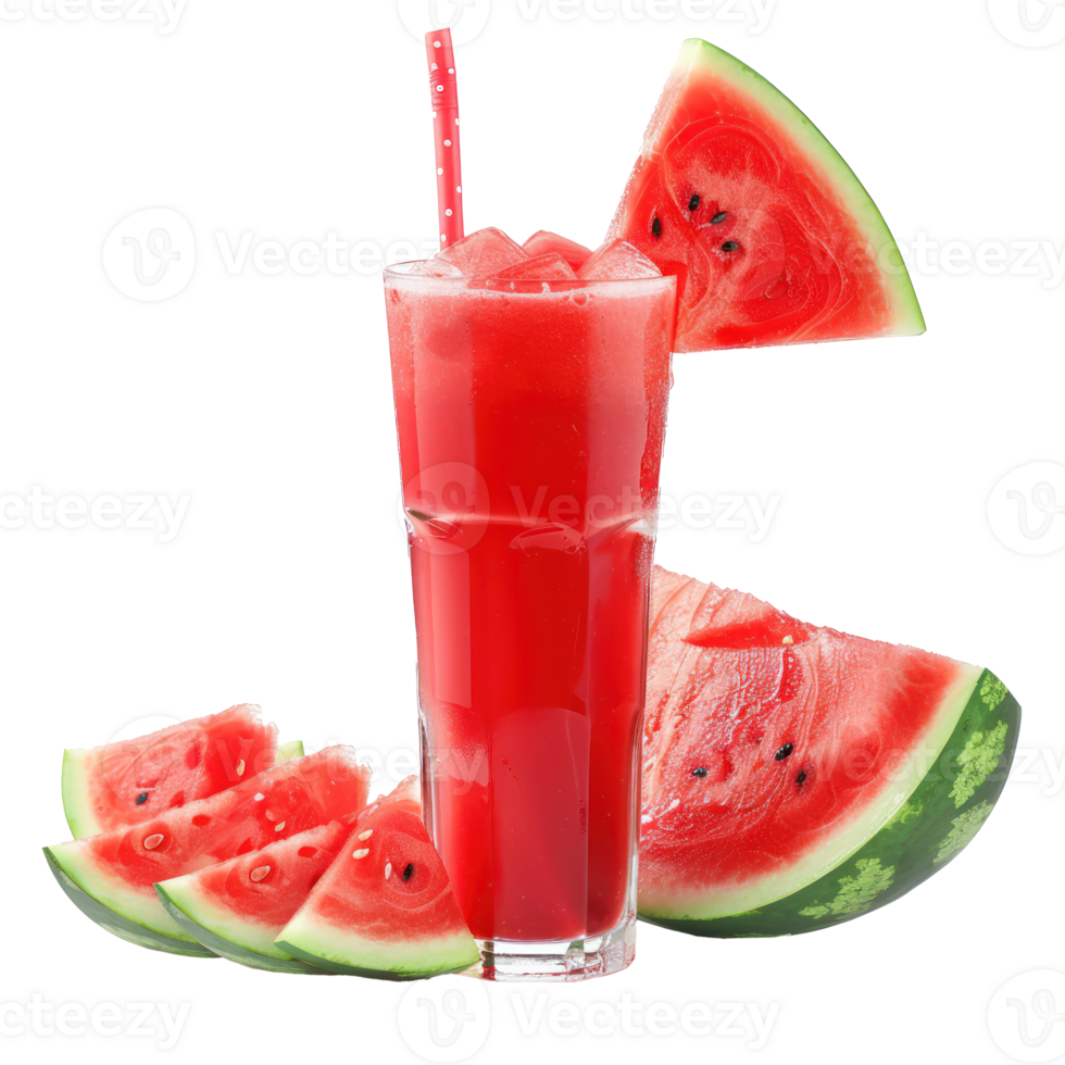Watermelon juice front view isolate on transparency background png